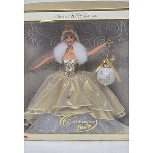 Special 2000 Edition Celebration Barbie Doll 12" Gold Gown & Accessories Y2K